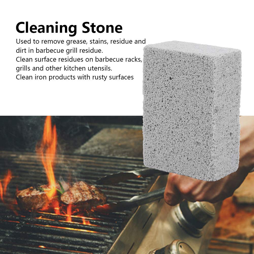BBQ Grill Brick Block, Multiuse Stone, Barbecue Grill Cleaner Griddle Cleaner Block for Remove Greases Dirt Sewage