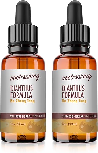 Dianthus Formula - Tintura de hierbas Ba Zheng Tang, concentrado de extracto líquido con cuentagotas - Ba Zhen San Wan ocho hierbas en polvo para