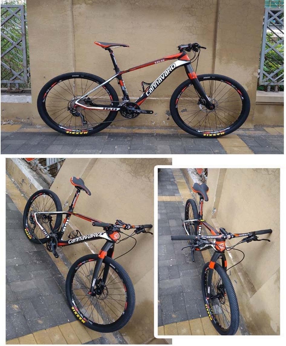 Horquilla Delantera Ultraligera Mountain Bike, Horquilla Bicicleta Carretera Carbono MTB Cónica Recta Horquilla Rígida Freno De Disco 26/27.5/29Er Horquilla Rígida Bicicleta