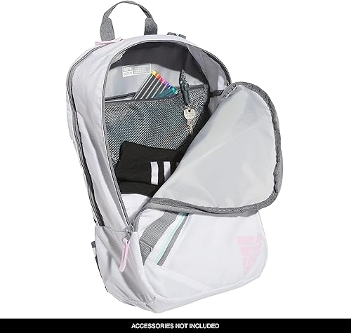 Miniatura 2 de adidas Mochila Prime Sling unisex para adultos, BlancoGrisOrquídea Fusión Púrpura, Prime Sling - Mochila cruzada de una sola correa