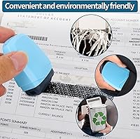 Vista 4 de Sello de rodillo de protección contra robo de identidad, azul, HS-009