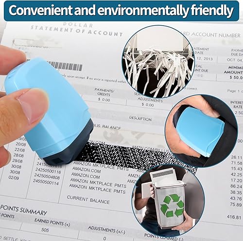 Miniatura 4 de Sello de rodillo de protección contra robo de identidad, azul, HS-009