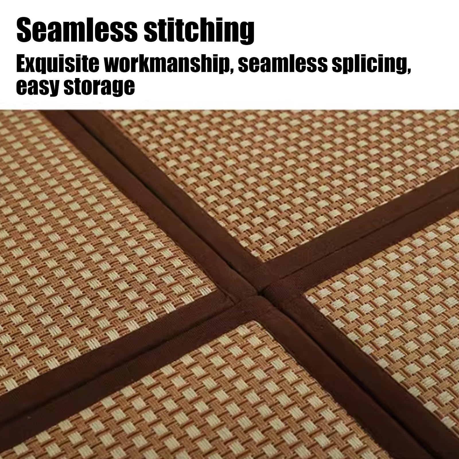 Idéal pour une chambre, Matelas tatami traditionnel japonais,Matelas tatami pliable, une chambre d'amis ou un espace de méditation,Tapis de sol pliable, matelas d'été respirant en rotin naturel(G,60*1
