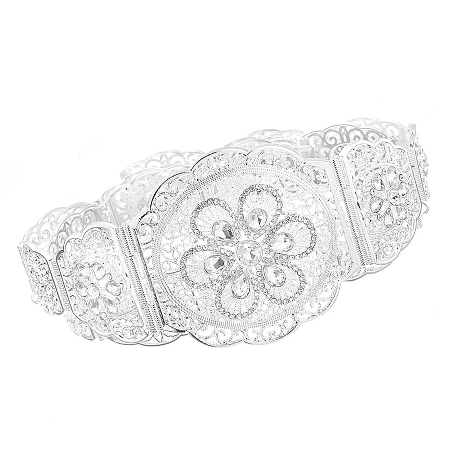 Elegante Strass Cintura abbellita Abito da Sera di Lusso Cintura Per Feste E Quotidiano Vita Versatile Indossare