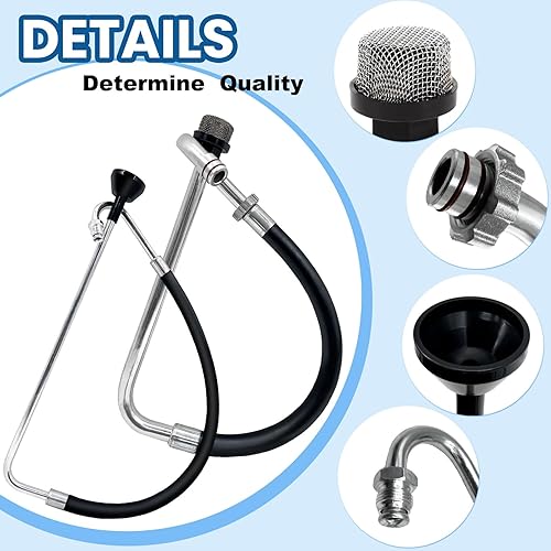 Miniatura 3 de Juego de manguera de succión de acero inoxidable y línea de reflujo, accesorios de rociador de pintura sin aire, compatibles con Graco 390 395 490