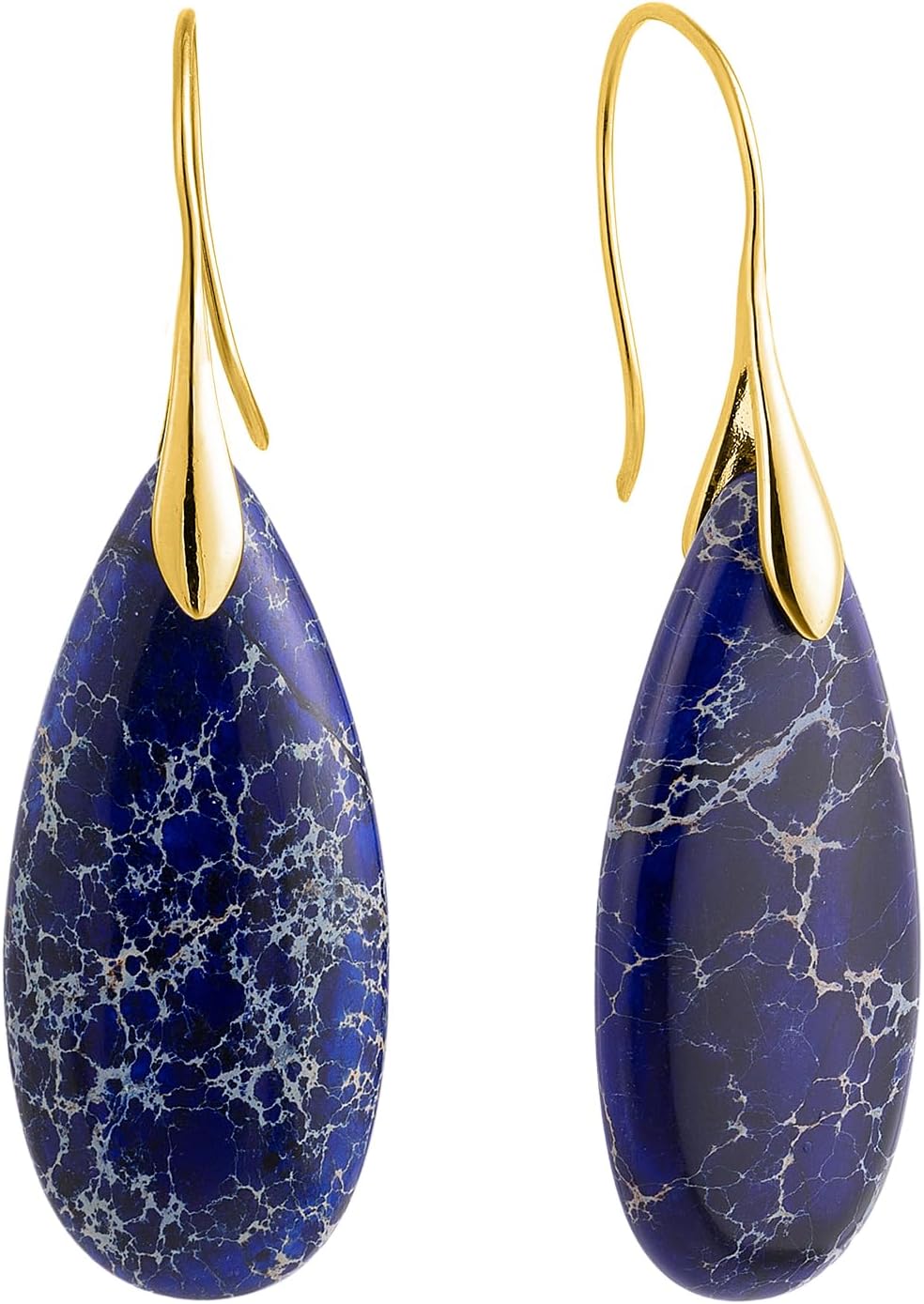 Stone Fishhook Dangle Drop Earrings Statement Earrings for Women Stone