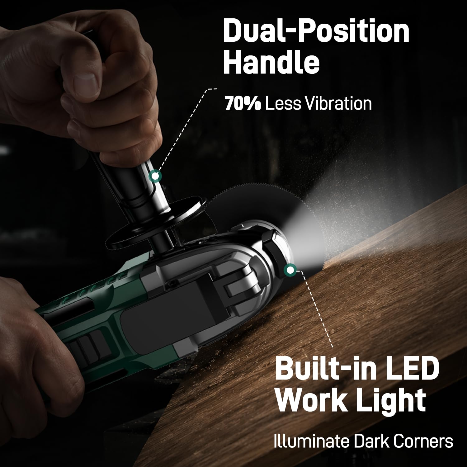KIMO 20V Cordless Oscillating Tool - Powerful & Cordless -5
