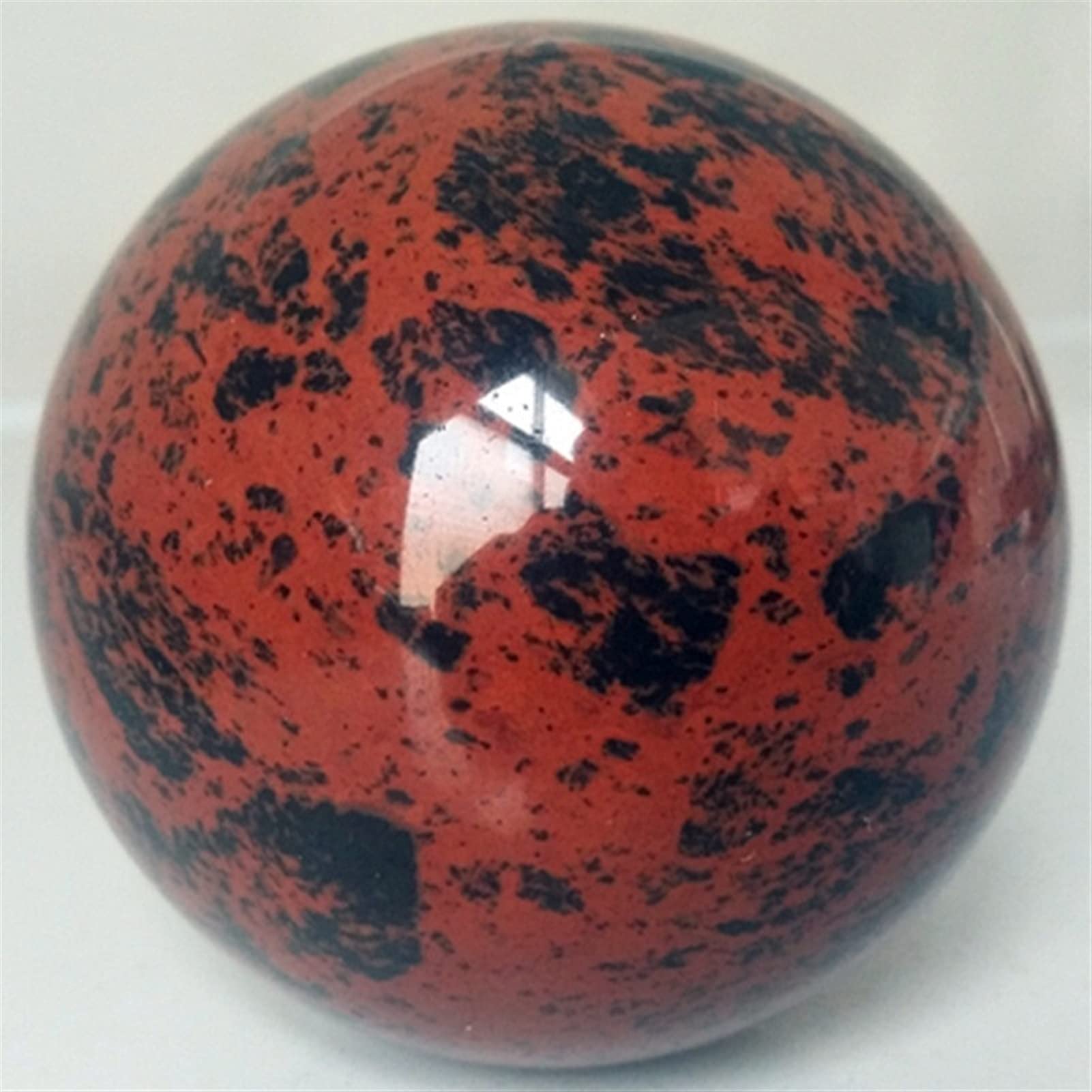 bola de cristal (en la magia occidental) 100% piedra natural rojo obsidiana bola de cristal decoración del hogar astrologer energía bola chakra feng satry ball bola de cristal(Ball,Diameter 80mm)