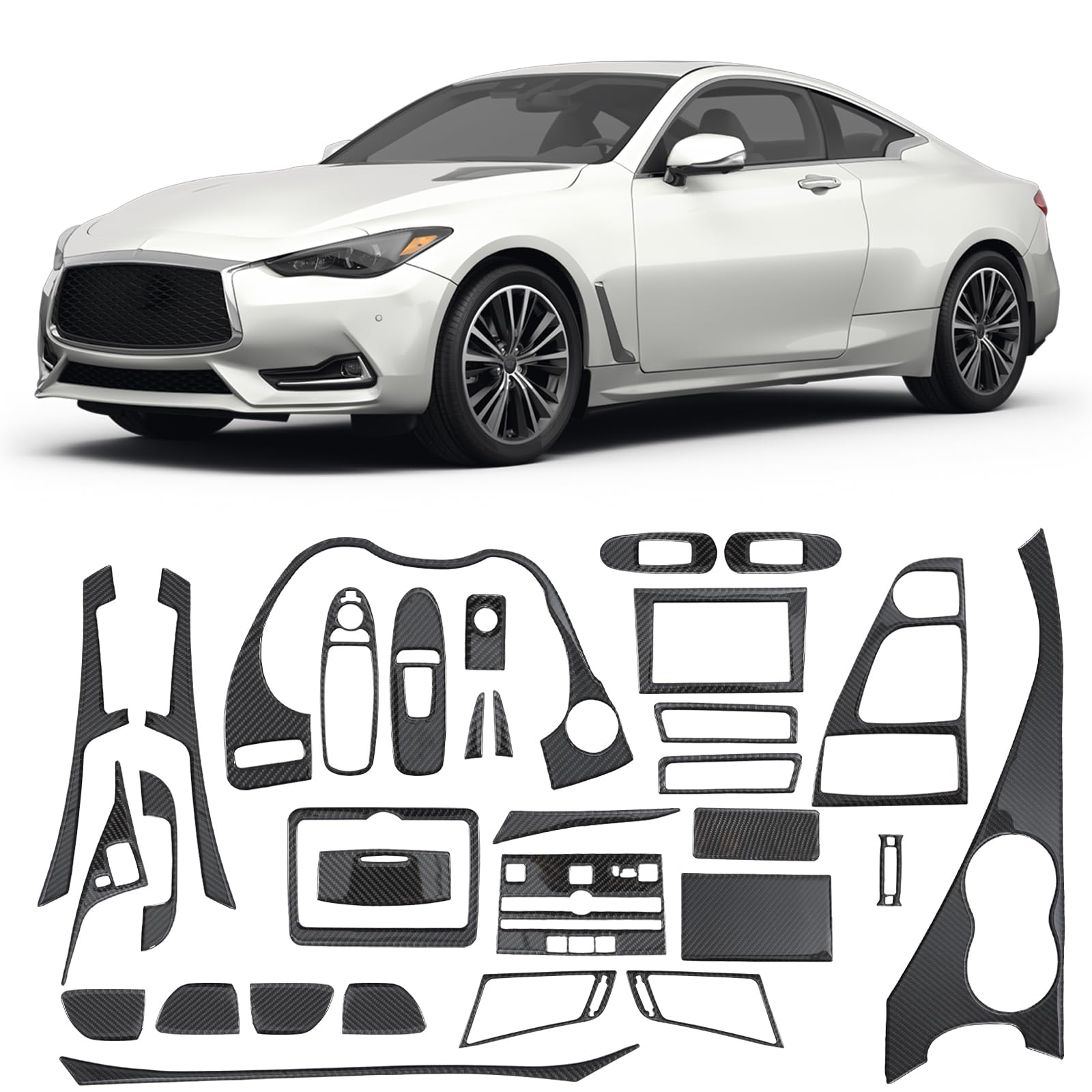 Photo 1 of Fancemot Carbon Fiber Interior Trim Kit for Infiniti Q50/Q60