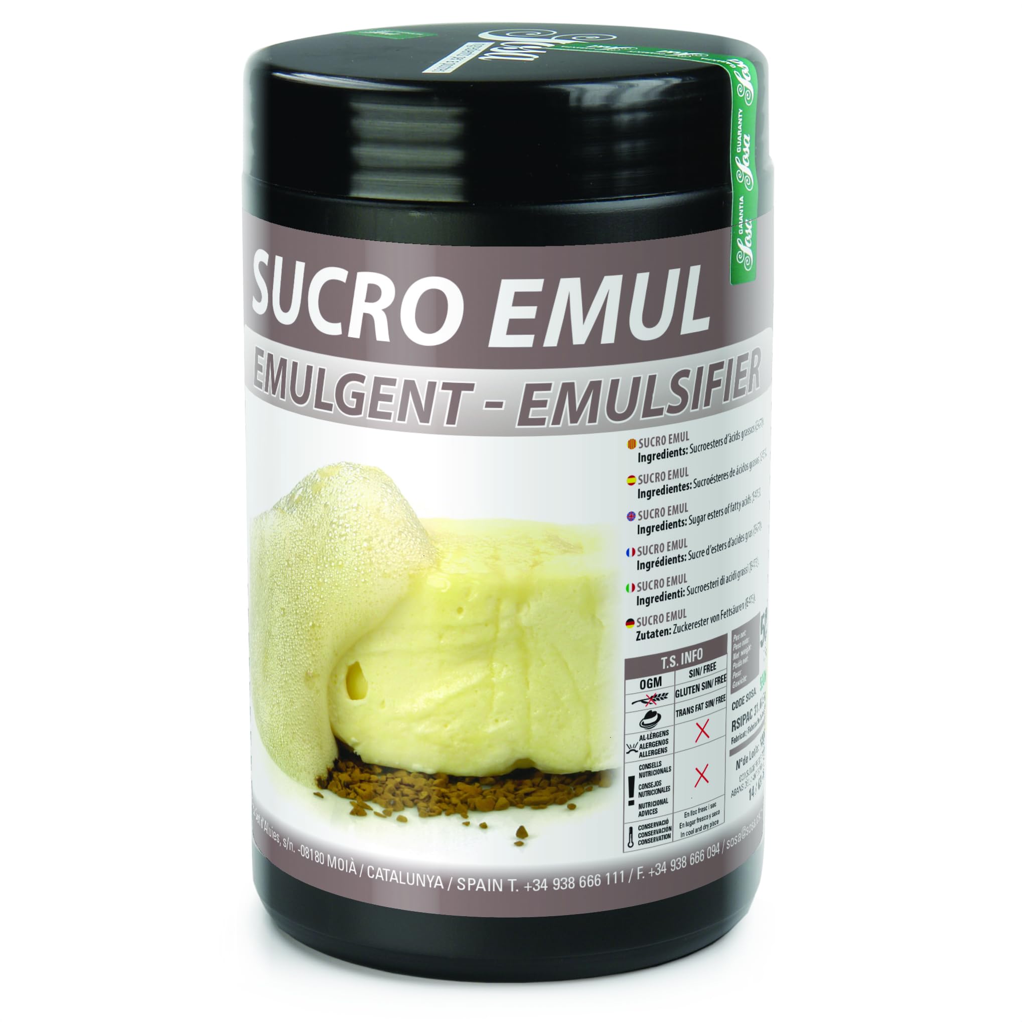 Sosa Sucro Emul Innovativer Emulgator in Lebensmittelqualität für leckere Teige, Mousses und mehr, 500 g