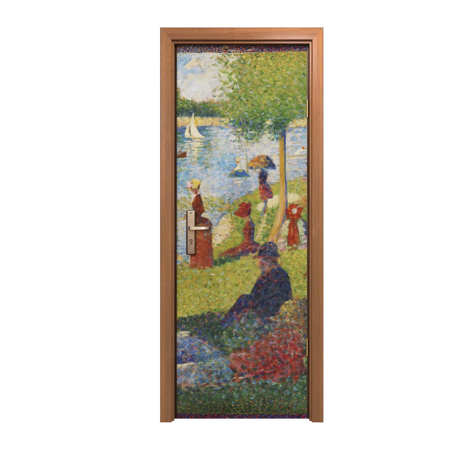 Autocollant de porte design d'intérieur nature pour transformer une chambre parentale