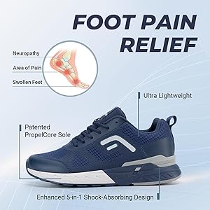 FitVille Chaussures De Marche Extra Larges à Enfiler Pour