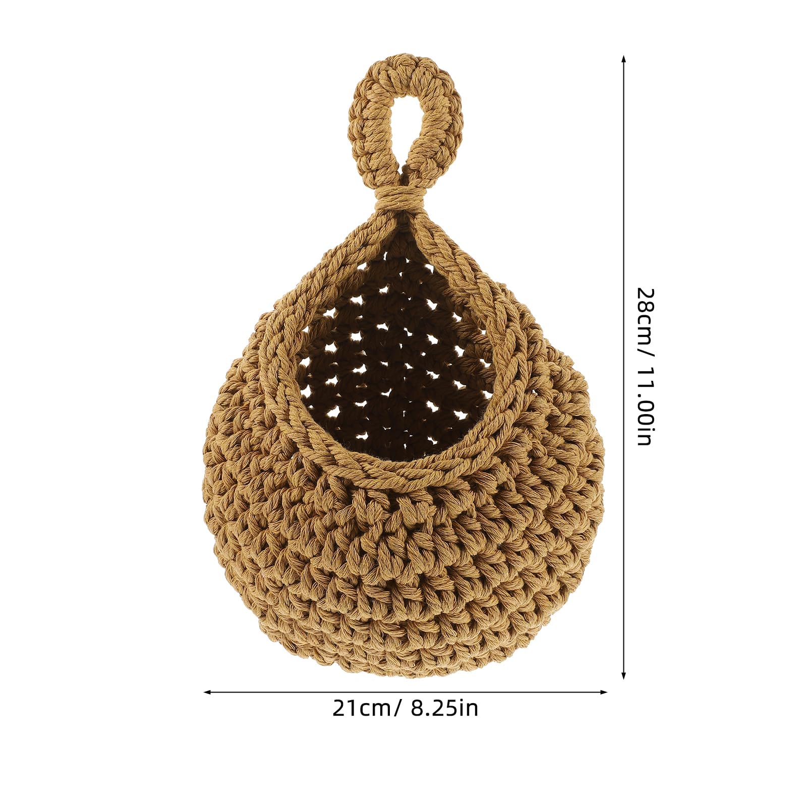 Alipis Cotton Rope Vegetable and Fruit Basket - Wall Hanging Woven Storage Basket for Kitchen Organization, Natural Material, Stylish Home Decor