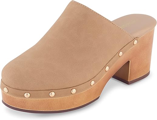 CUSHIONAIRE Womens Gibbons Faux Wood Clog with Memory Foam Padding, Wide Widths Available