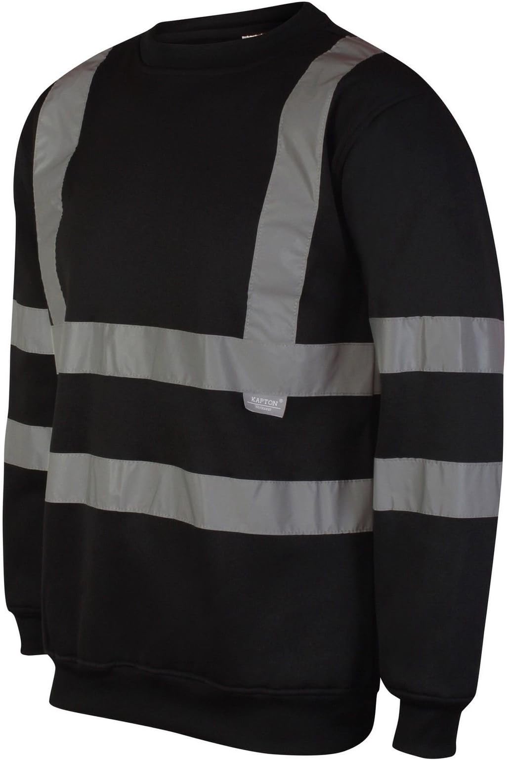 High Visibility Crew Neck Sweatshirt Sizes S- 5XL Yellow Orange Black Hi Vis Viz Reflective Workwear Outdoor Seen Safety Clothing Round Neck Jumper