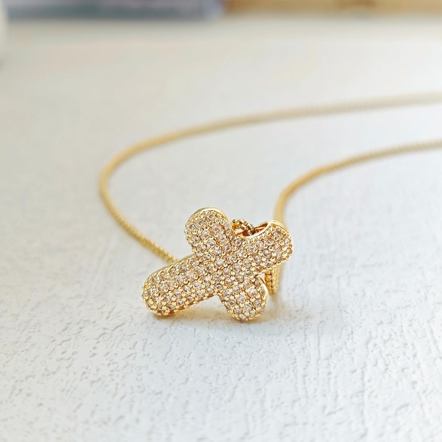 Partm Gold Cross Necklace for Women 14K Plated Dainty Pendant Cross Chain Faith Crucifix Choker Baptism Necklace for Women Trendy Religious Jewelry Hypoallergenic - Image 4