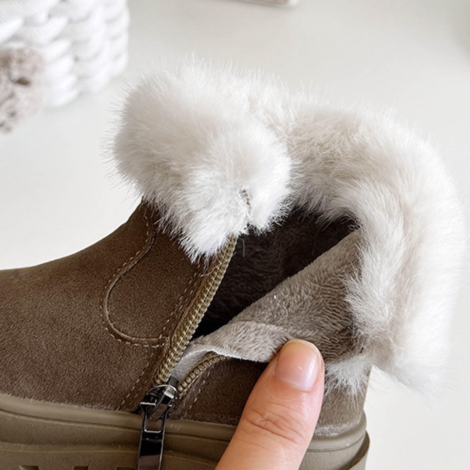 Stivali per Bambine e Ragazze Stivaletti da Neve Ragazzi Inverno Scarpe con Invernali Bambini Scarpe con Suola Antiscivolo in Gomma e Calda Foderati Stivali da Neve Bambini Pelliccia Calda Boots 21-35