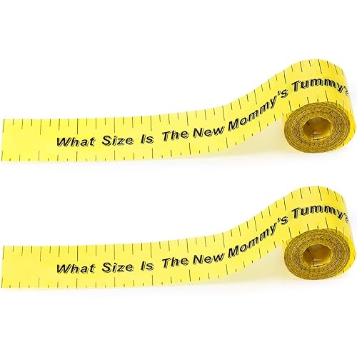 2 rollos de cinta métrica para baby shower, de 2 pulgadas x 150 pies, juego de vientre para baby shower, suministros de fiesta