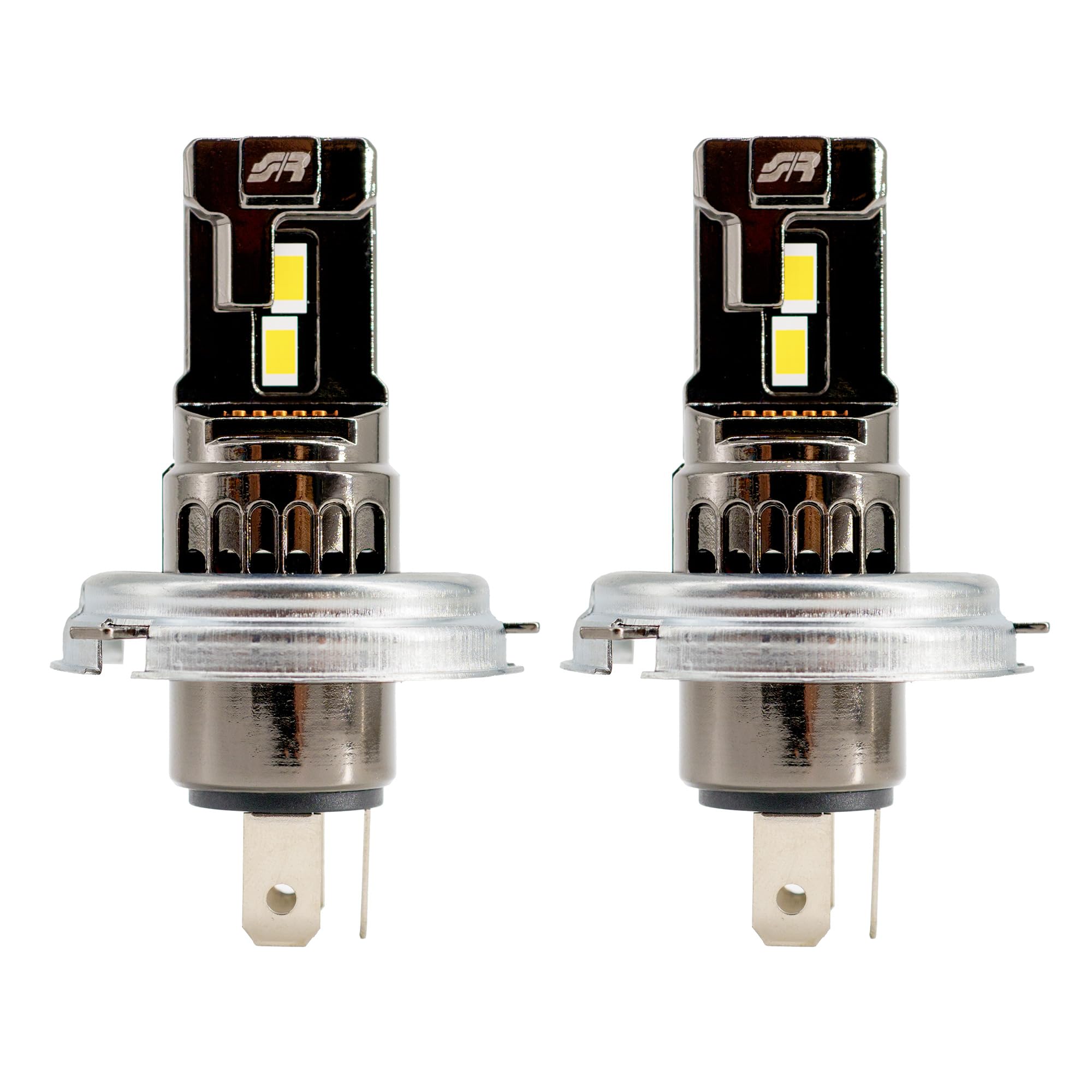 Simoni Racing TZ4P45T LED Conversion iLuz Titan, kit 2 Lampadine a Led Attacco H4 P45T di Piccole Dimensioni per Auto e Moto 4300°K Luce Bianca