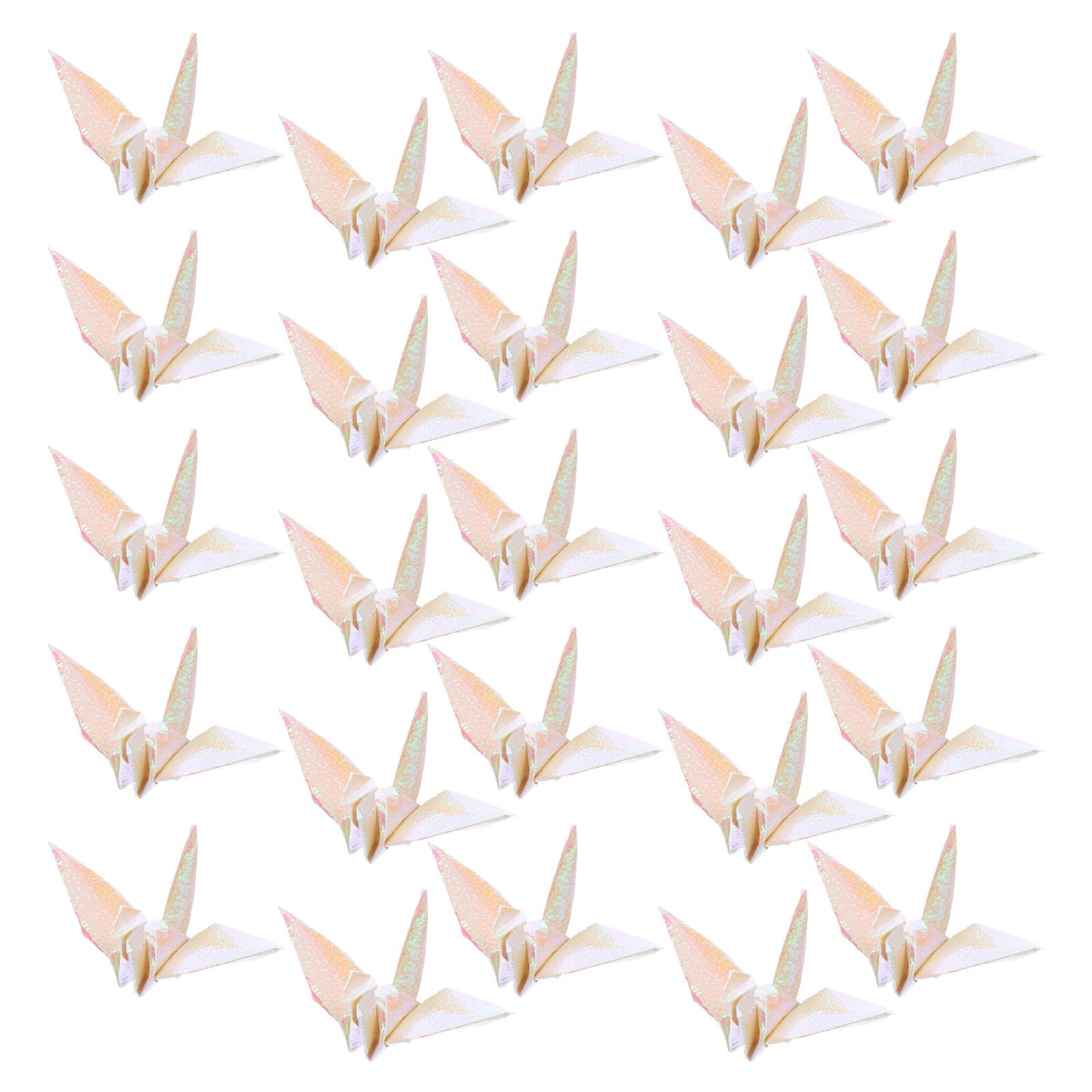 CLISPEED 100 Pezzi Gru Origami in Carta Bianco Perla, Pronte all'Uso e Piegate, Decorazioni Eleganti per Matrimonio e Shower