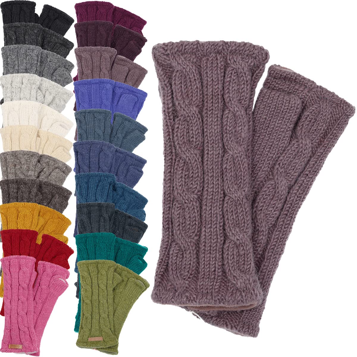 McRon Damen Gestrickte Pulswärmer Modell Emily