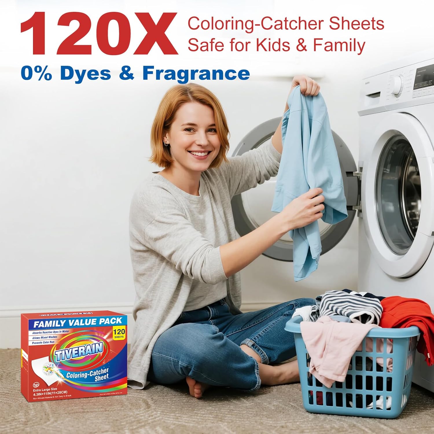 Laundry Color Catcher Sheets, Color Grabbers Dye Grabbing Sheets, Allow
