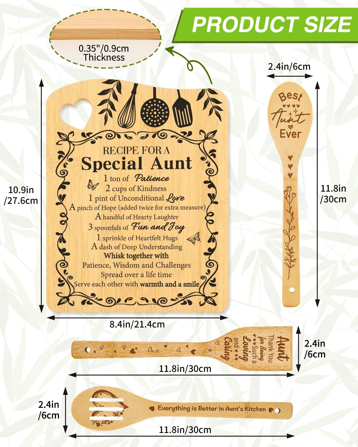 Aunt Gifts, Birthday Gifts for Aunt from Niece Nephew Cutting Board Sets Cooking Gift for Auntie, Great Auntie Present for Women Birthday Valentines Day Thanksgiving Gifts Idea - Image 2