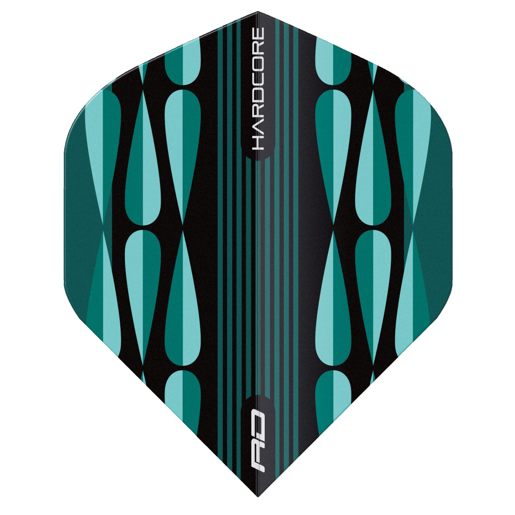 RED DRAGON Hardcore Radical Turquoise Teardrop Dart Flights - 4 Sets Per Pack (12 Dart Flights in total)