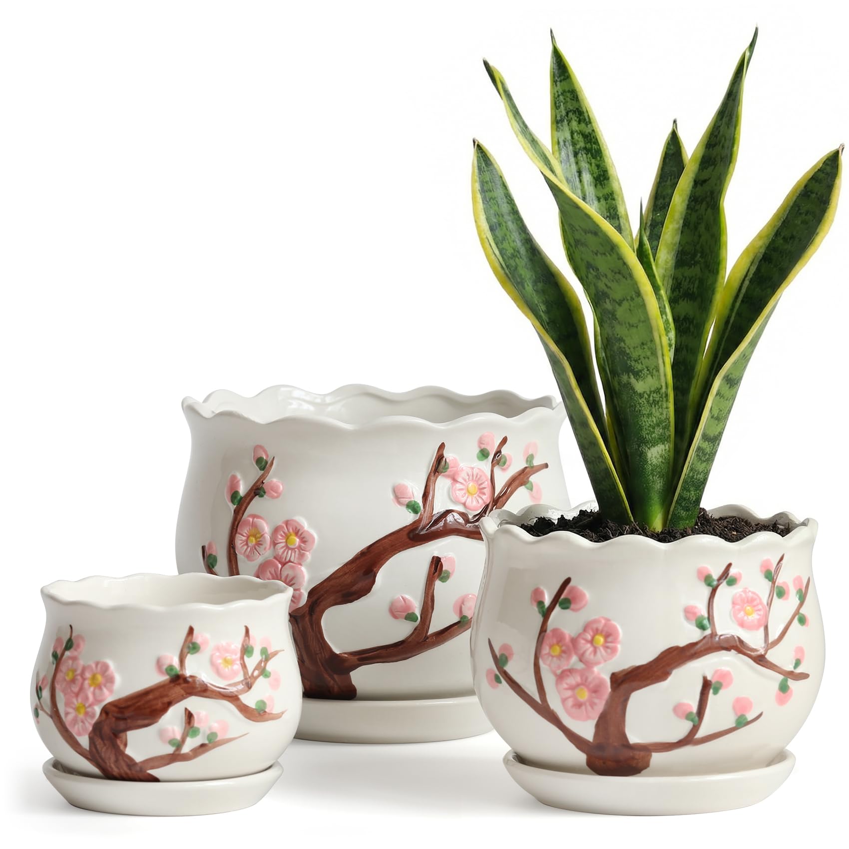 STHIE Ceramic Pots Set of 3