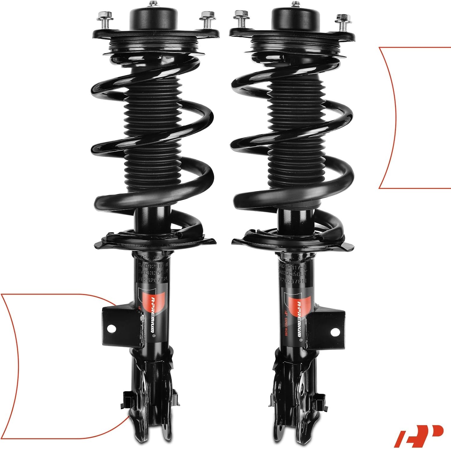 A-Premium Front Complete Struts with Coil Springs Assembly Compatible with Hyundai Sonata 2011 2012 2013 2014, 2-PC Set