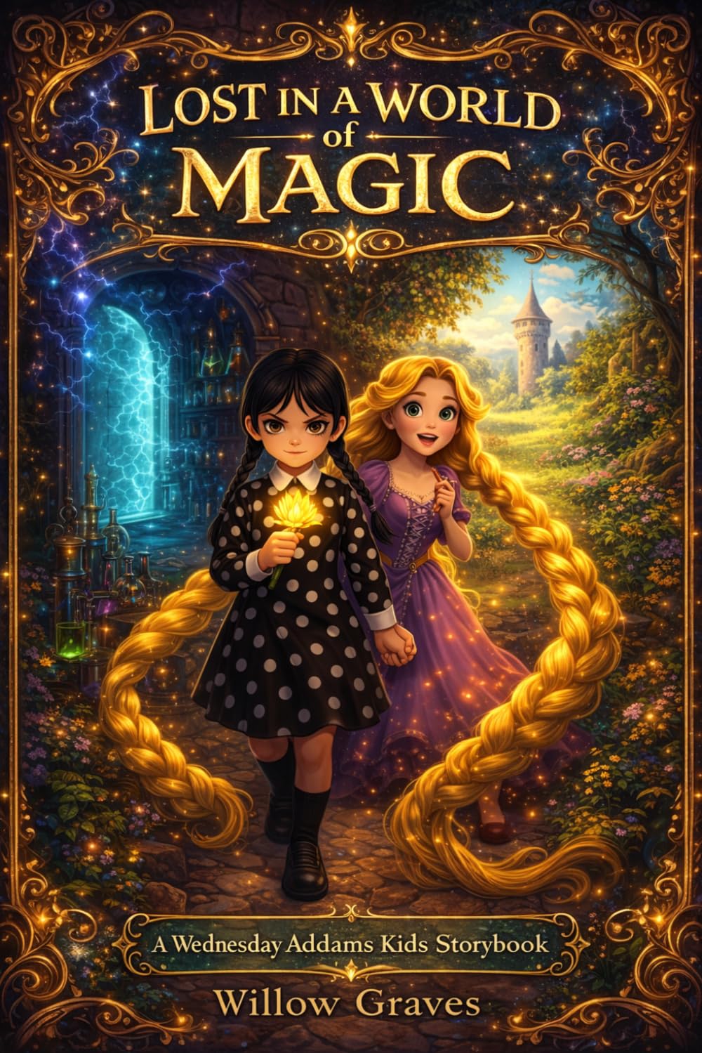 Lost in a World of Magic: A Wednesday Addams Kids Storybook with Pictures