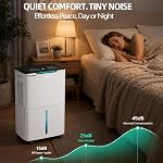 40 Pints Dehumidifiers for Basements,3500 Sq.Ft Home Dehumidifier | With Two Drainage Methods Auto Defrost,Restart & Timer Overheat Protection Energy-Saving Low-Noise for Bathroom Bedroom