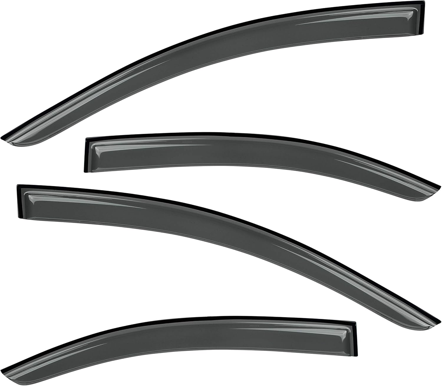 Window Visor Sun Rain Guards Compatible with 2012-2020 Chevy Sonic Sedan Smoke 4pc 94472