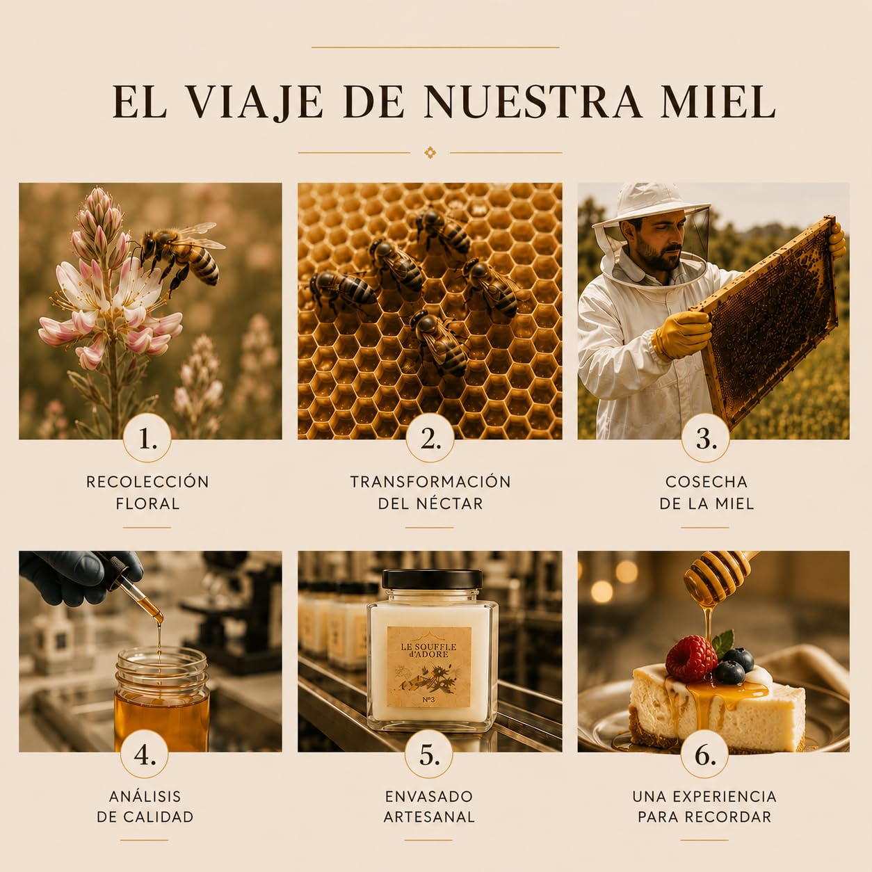 Miel de Esparceta Premium, Blanca, Cremosa, de Sabor Suave, 100% Natural, de Abeja, Pura, Sin Azúcar, Sin Aditivos, case 2 х 500 g | Pack Exclusivo | Le Souffle d'Adore
