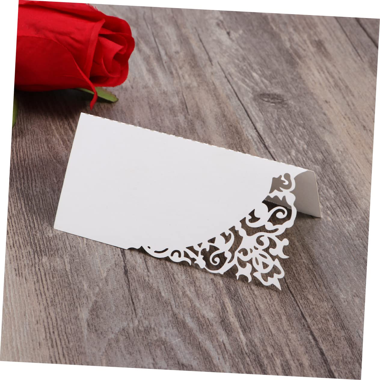 NUOBESTY 200stücke Hochzeitsplatzkarten Mit -ausschnitt Elegante Tischkarten Für Feierlichkeiten Namenskarten Für Hochzeiten Geburtstagsfeiern Und Veranstaltungen