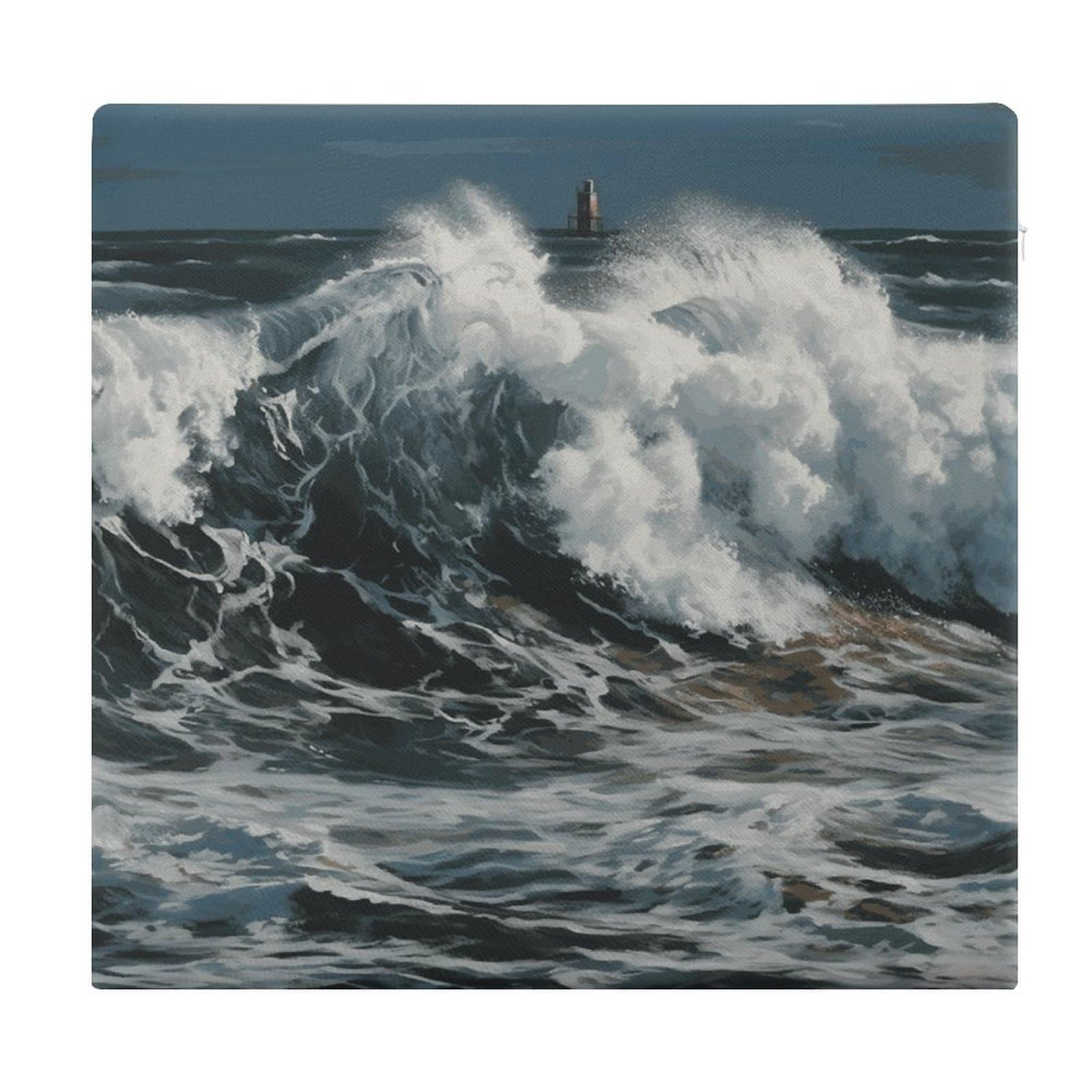 LDGSUPH - Sea wave seat cushions for office chair square cushions soft floor cushions comfortable sofa cushions memory foam cushions for the