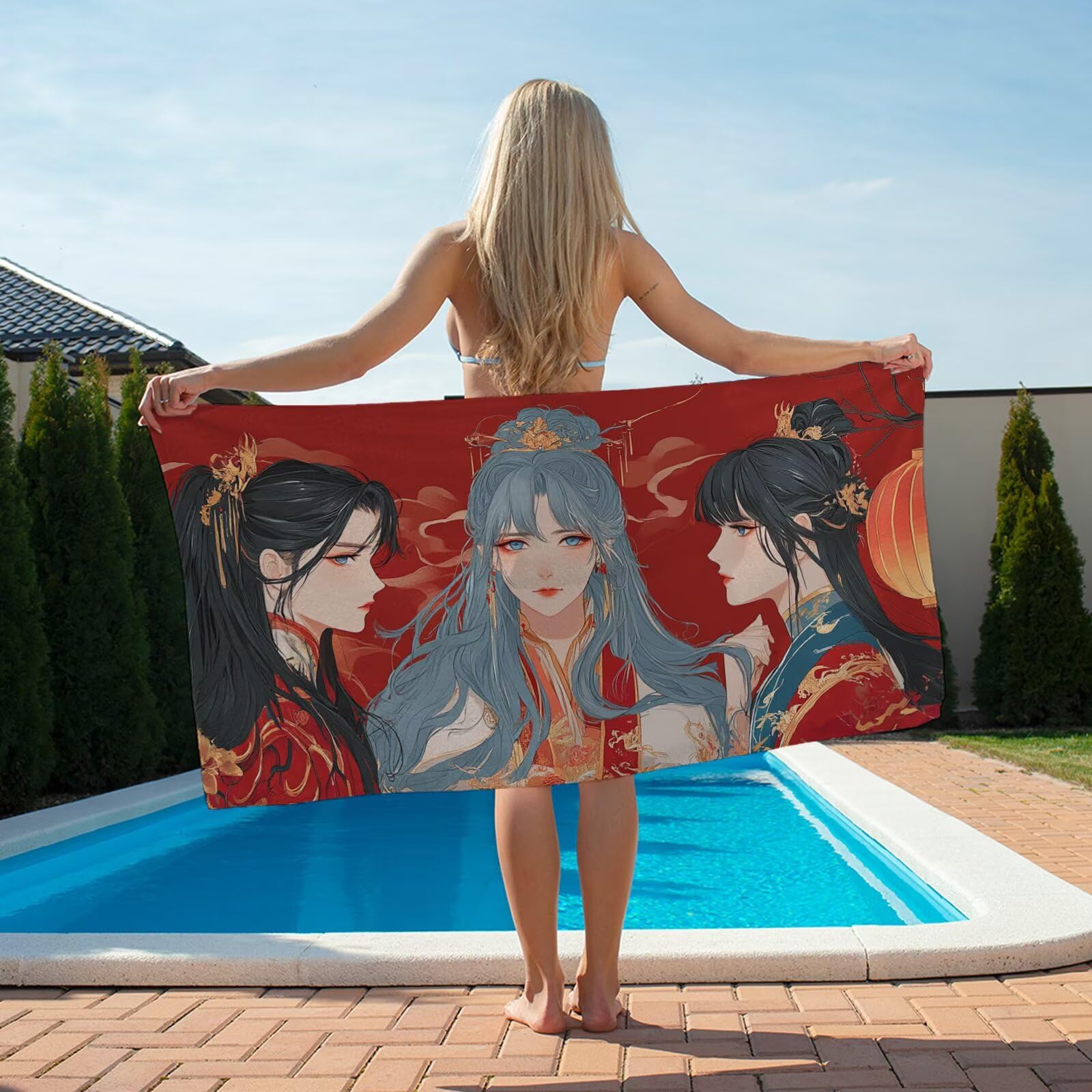 2-pak bardzo dużych 75 x 150 cm damski szybkoschnący ręcznik z mikrofibry bez piasku i plażowy lekki podróżny, kompaktowy ręcznik kempingowy z torbą do przechowywania, chłonny dla kobiet mężczyzn