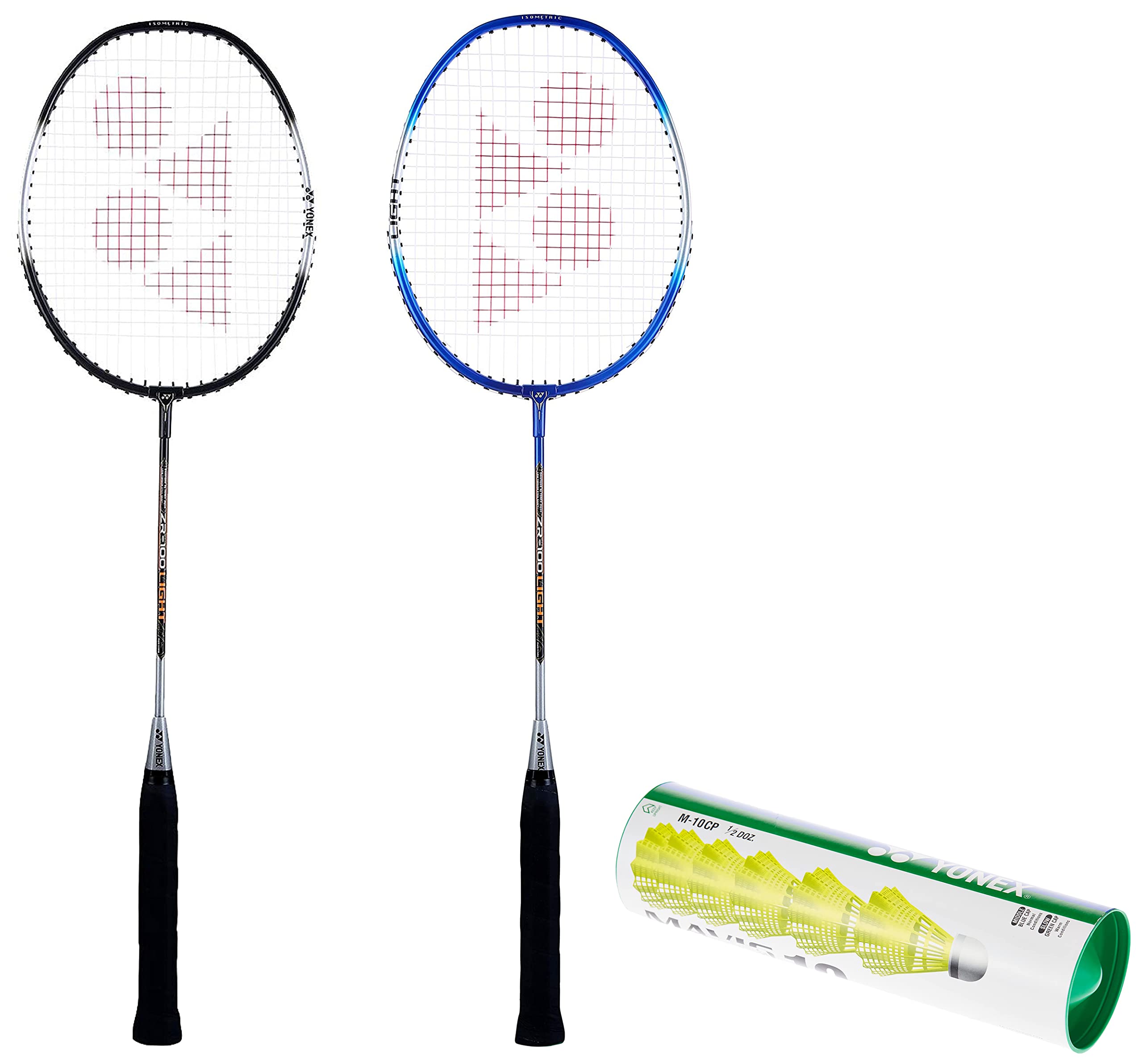 Yonex ZR 100L Aluminium Strung Badminton Racquet (Black/Blue) with Full Cover&Yonex Mavis 10 Nylon Shuttlecock, Yellow, Pack of 6 | Made in Japan (Green Cap) (B08Z2Q7WZV) Amazon Price History, Amazon Price Tracker
