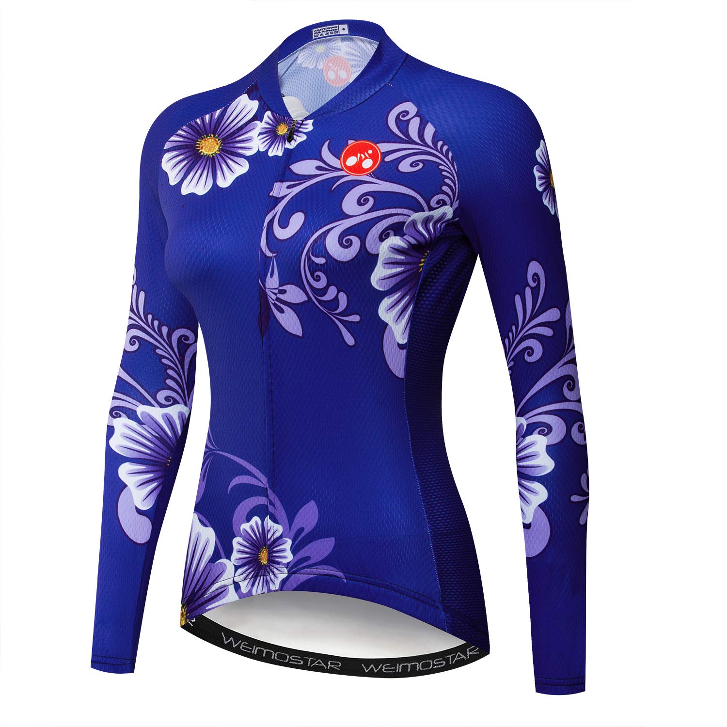 Women Cycling Jersey Long Sleeve Flowers Shirt Team Bike Clothing