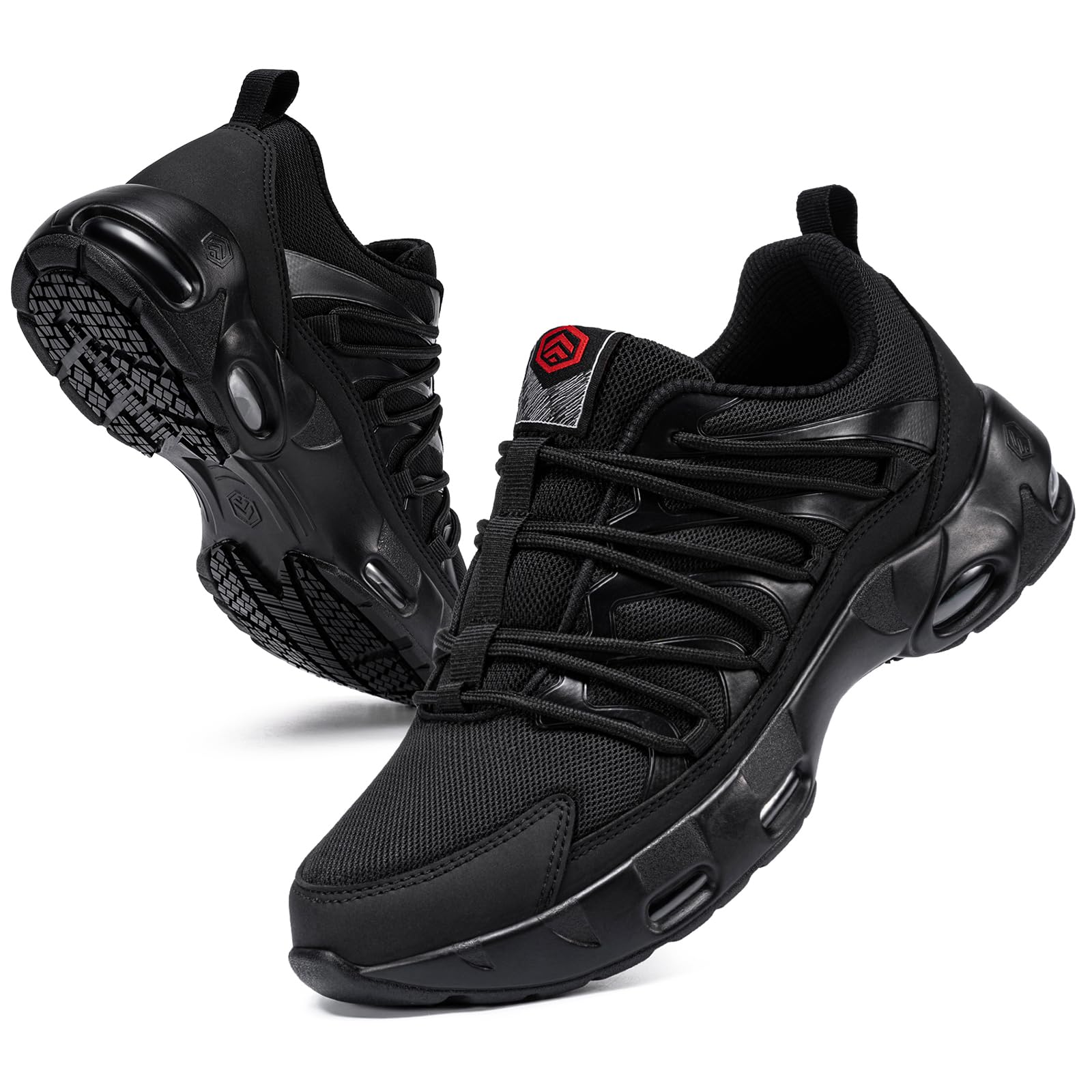 LARNMERN Antideslizante Cocina Zapatillas de Cocina Hombre Zapatos de Trabajo Hostelería Calzado Antideslizante sin Puntera (Negro Nuevo,42), YSEU01A-LCA313230190