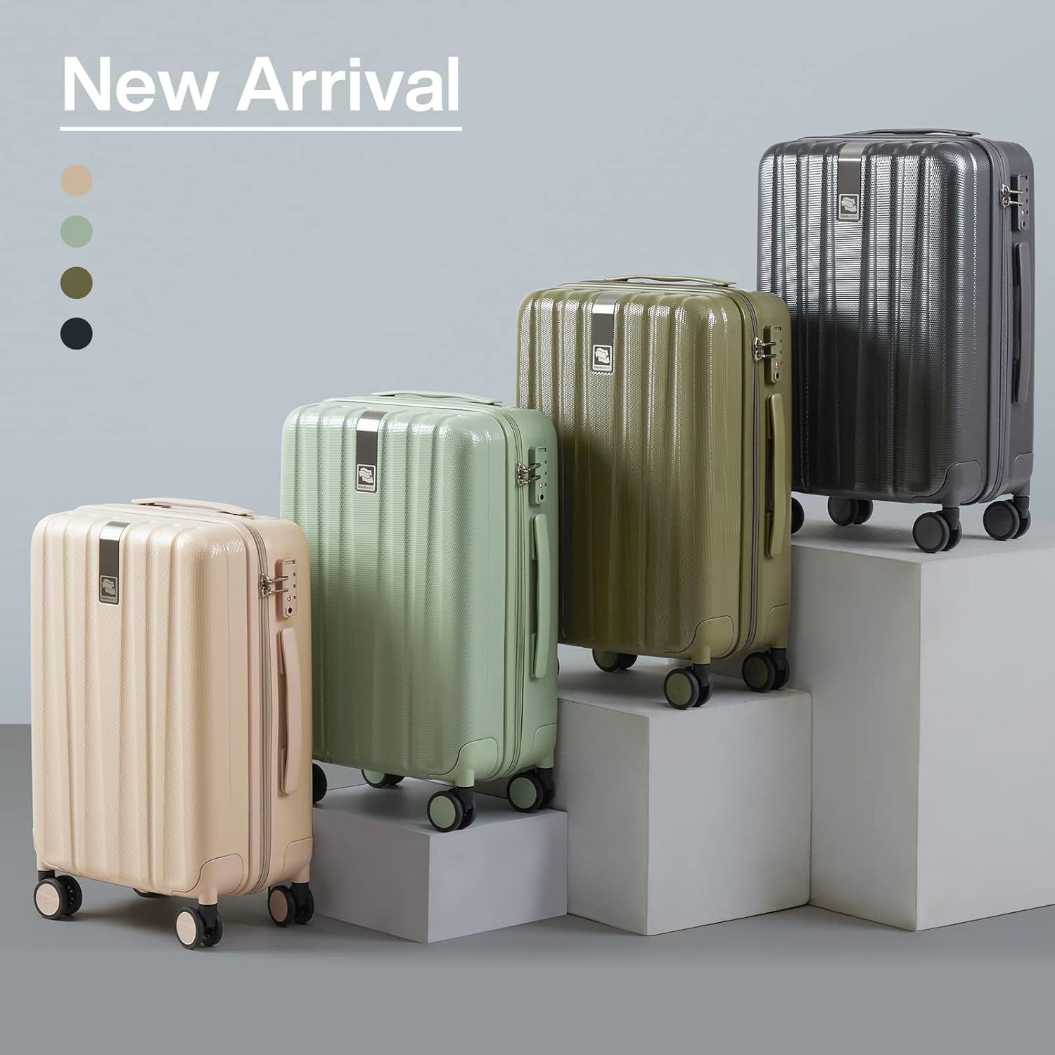 Hanke Luggage Sets 2 piece Carry On Luggage with Wheels PC Hard Shell Suitcases Lightweight Checked Travel Luggage Large Travel Suitcase Woman Men 20/29 Inch(Bamboo Green) - Image 9