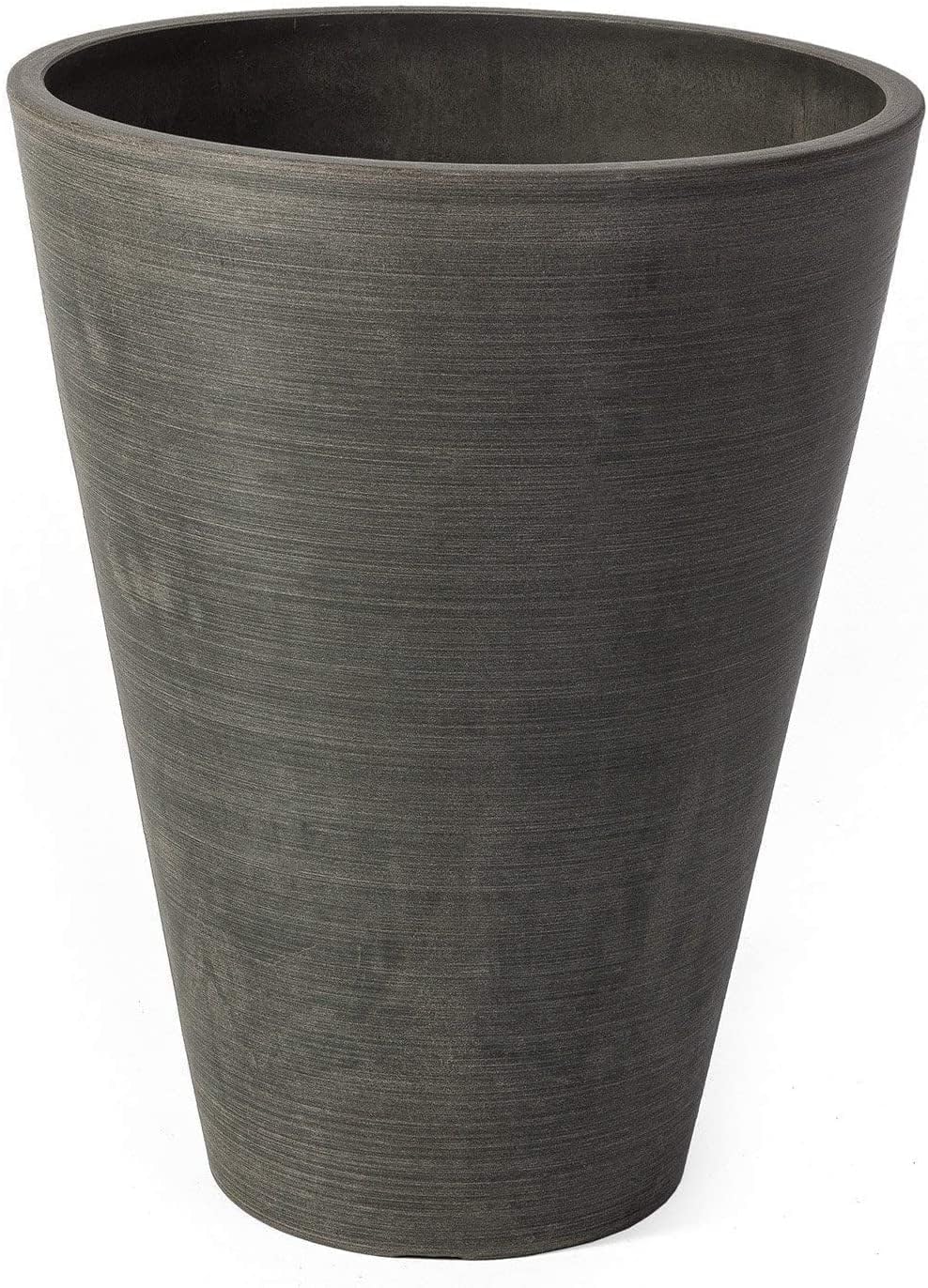18 x 12.5 x 12.5 in. Valencia Round Planter Pot Textured Charcoal