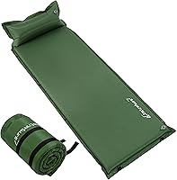 Vista 9 de Almohadilla de dormir autoinflable para campamento, 1.5 / 2 / 3 pulgadas, cubrecolchón ligero inflable para campamento, colchoneta de espuma aislada