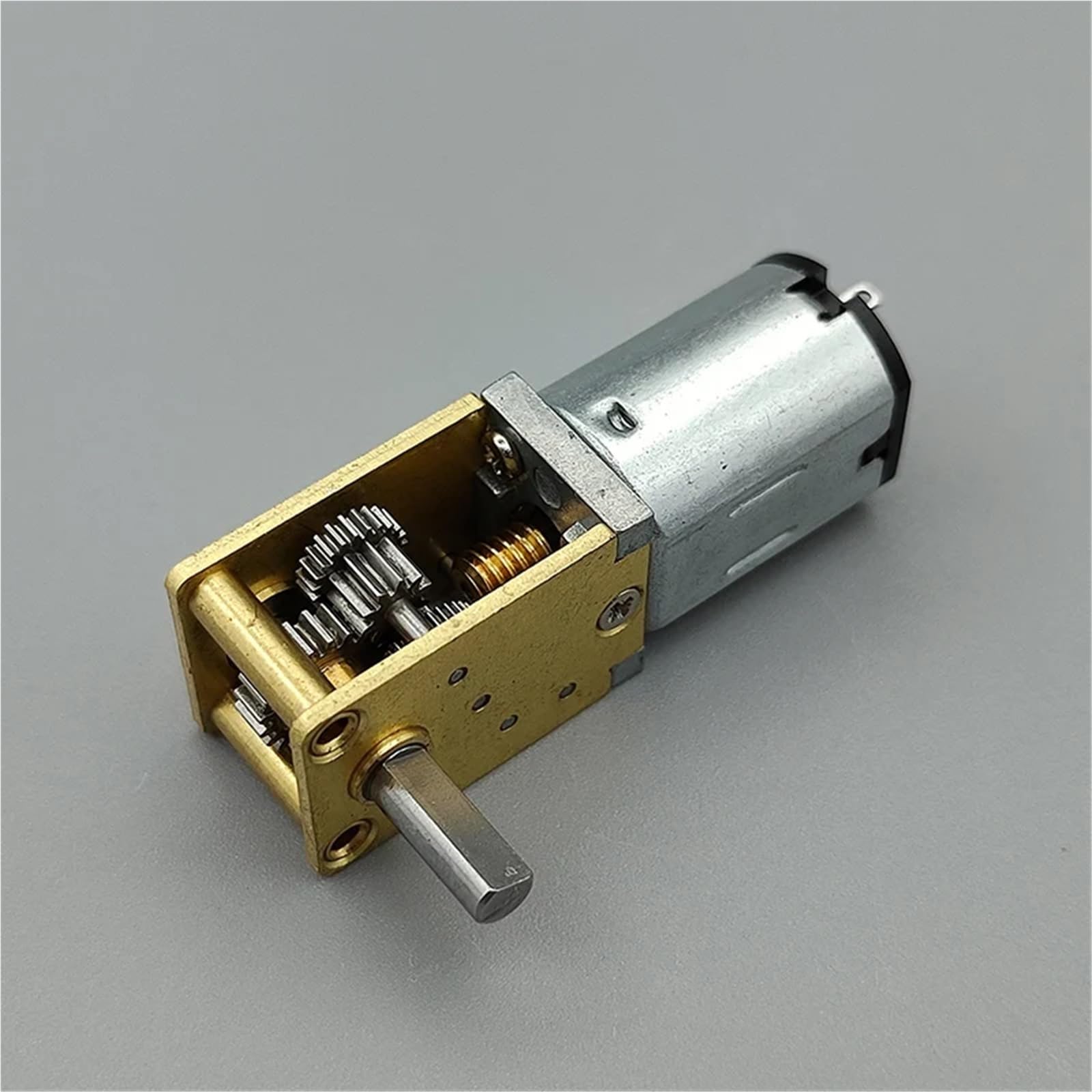 N20 Ganzmetall-Getriebemotor, DC 3 V–12 V, 4 U/min–381 U/min, langsame Geschwindigkeit, hohes Drehmoment, zweiachsiger Schneckenmotor, 1 Stück(Dual Shaft,E 34RPM-136RPM)