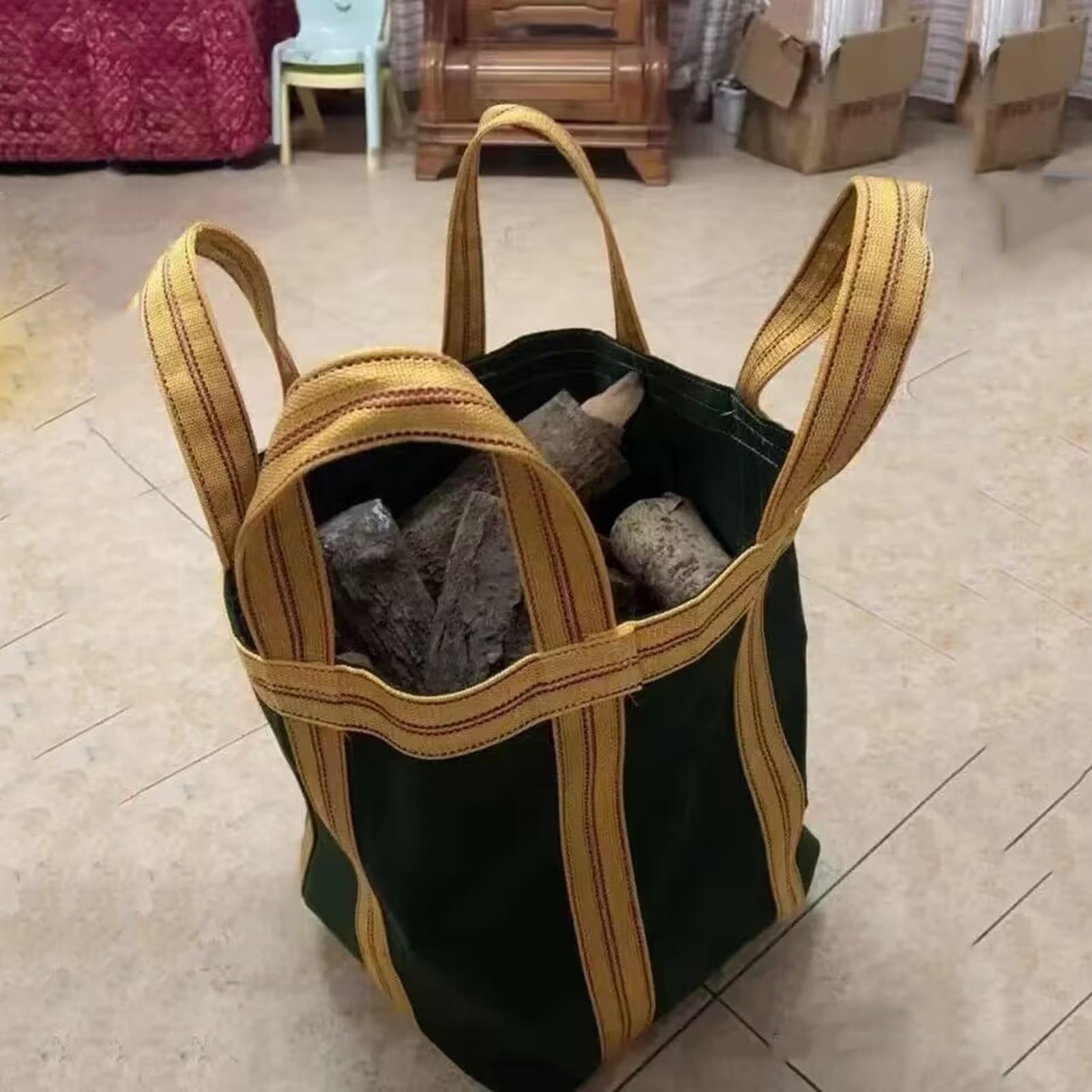 Wisząca torba do podnoszenia, wielokrotnego użytku, torba z plandeką, torba na tonę, torba do podnoszenia, torba żaglowa, na platformę dźwigową, zabezpieczenie przed rozdarciem, mocna torba nośna (60
