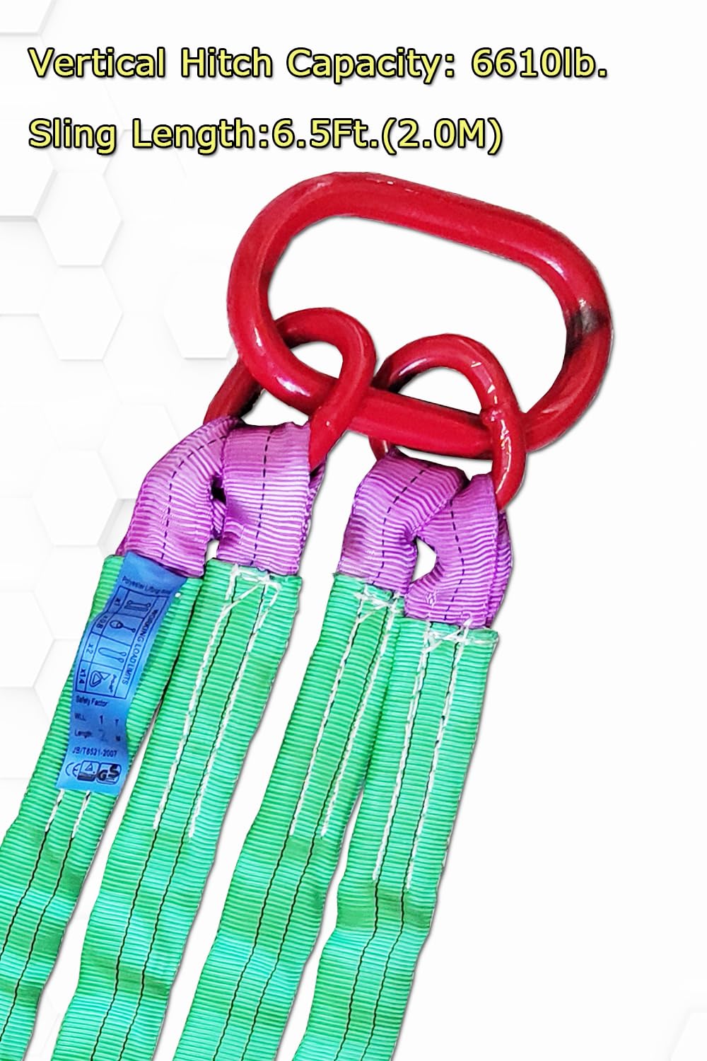 Four Leg Web Sling - 6610lb Lifting Sling -4 Four Leg Web Sling - 6610lb Lifting Sling -4