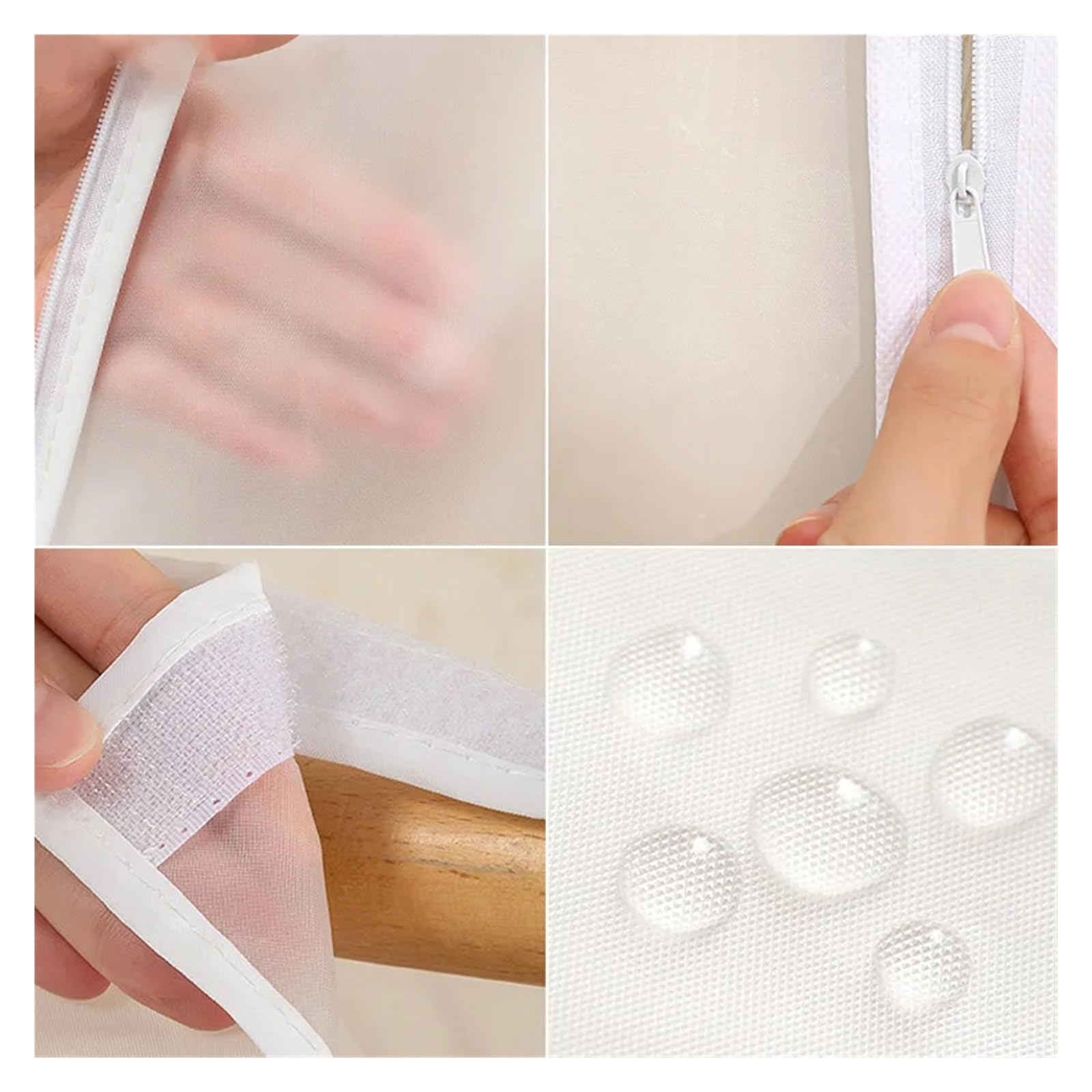 fundas para ropa Clothes Dust Cover Wardrobe Hanging Window Coerr OrganizerWaterproof Dustproof Storage Bag(50x100x120cm)