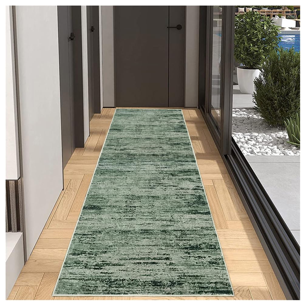 Tappeto Runner Lungo Per Corridoio 50x300cm Verde Antiscivolo Lavabile Passatoia Cucina Tappeti Moderno Soggiorno Salotto Camera Da Letto Scendiletto Lavanderia Ingresso Interno Pelo Corto