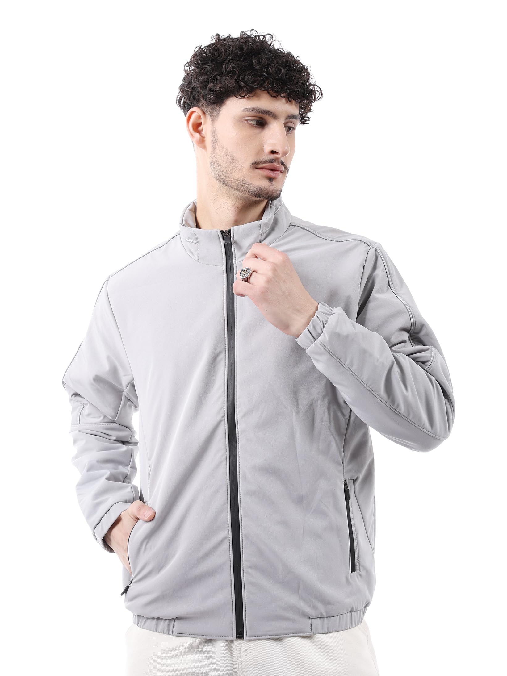 the indian garage co Men's Solid Slim Fit Jacket-picture-18