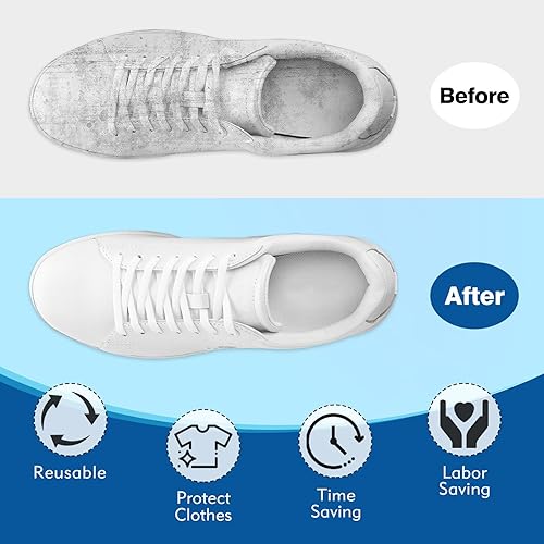 Miniatura 5 de Bolsa para lavadora de zapatos, versión actualizada, bolsa para zapatos para lavadora y secadora, 100% segura y fácil limpieza de zapatos, 1 par